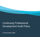 CPD Audit Policy 2025 thumbnail