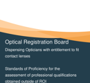 Standards of Proficiency for Dispensing Opticians Contact Lenses Division thumbnail