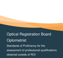 Standards of Proficiency for Optometrists thumbnail