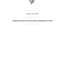 Health and Social Care Professionals (Amendment) Act 2019 thumbnail