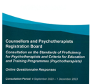 CPRB Consultation  Online Questionnaire Responses, Psychotherapists thumbnail