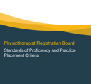 Standards of Proficiency for physiotherapists thumbnail