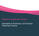 Standards of Proficiency for Dietitians thumbnail
